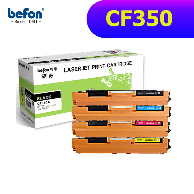 Цветной тонер картридж befon CF350A 350A 350 351 352 Для HP 130A LaserJet Pro M176n MFP M176 M176FN M177 M177FW