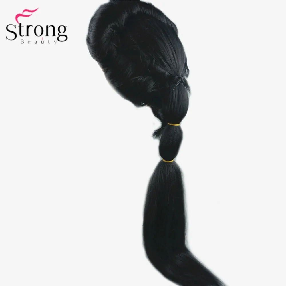 StrongBeauty Косплей парики Жасмин Принцесса длинный черный парик синтетические