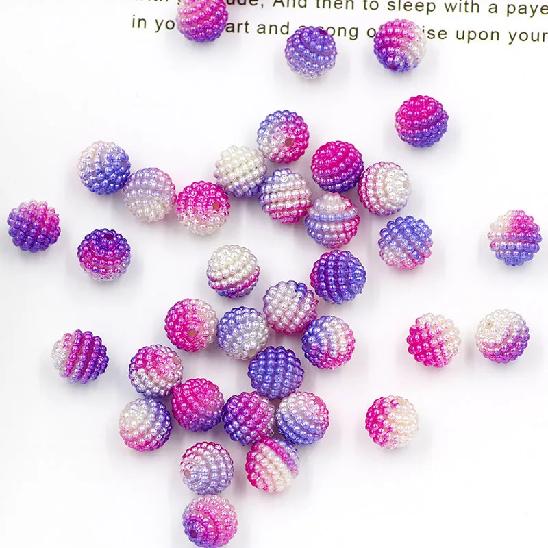 4 10 г/пакет, градиентные двухцветные бусины Bayberry, клейкие аксессуары, супер светильник, глина, амулеты, сделай сам, крем, гель, Мобильный корпус, подвесные материалы - Цвет: 4