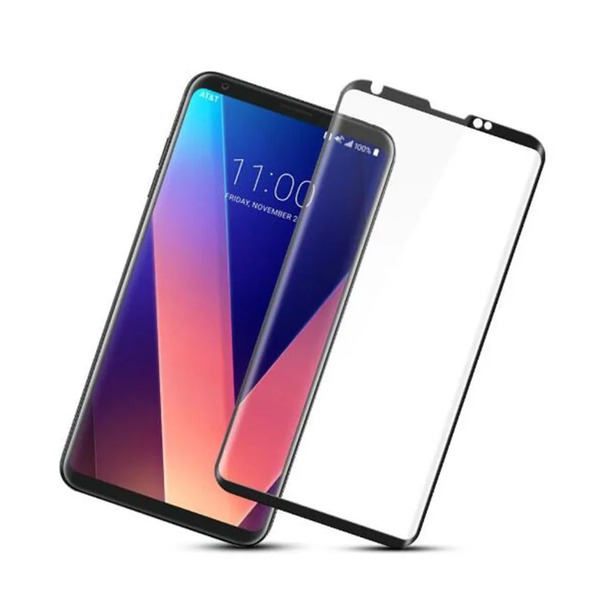 Закаленное стекло Zerosky для LG V30 3D изогнутое закаленное с полным покрытием plus