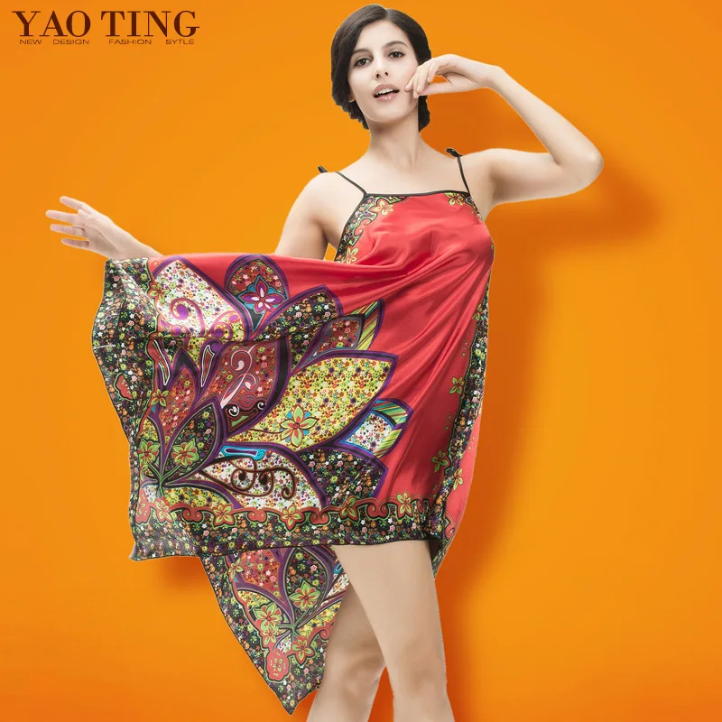 2017 Женская сексуальная ночная рубашка с принтом без рукавов летняя одежда для