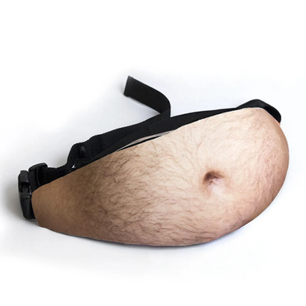 Креативная поясная сумка из искусственной кожи Dad Bod Potbelly Мужская с объемным