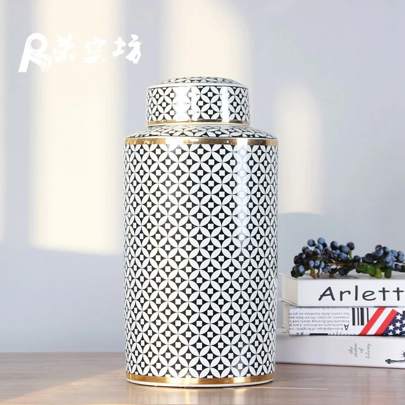 Круглые керамические жестяные банки RZKA161302/RZKA15A300 Jindezhen роскошный дизайн