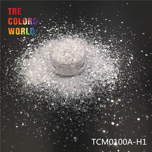 TCT-193 Шестигранная форма металлический обычный цвет лак для ногтей для дизайна ногтей DIY Украшение для тела макияж FacePainting Руководство DIY - Цвет: TCM0100A-H1   50g