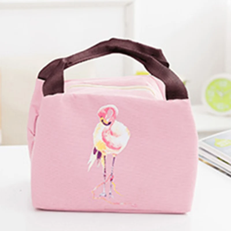 Pink Термоизоляция бутылка для детского молока сумка портативный водонепроницаемый Фламинго шаблон Мумия детей закуски согреться сумки MBG0318 - Цвет: Pink