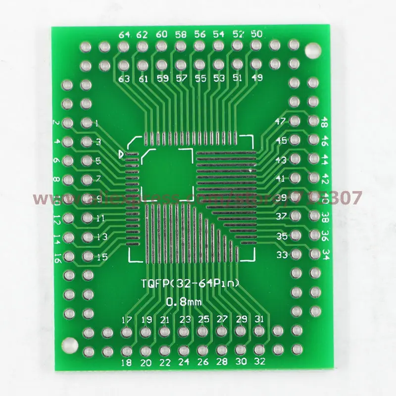 PHISCALE 5 шт. плата адаптера FQFP/TQFP32 44 64 80 100/LQFP (SMD для DIP) шаг 0 5/0 8 мм | Обустройство дома