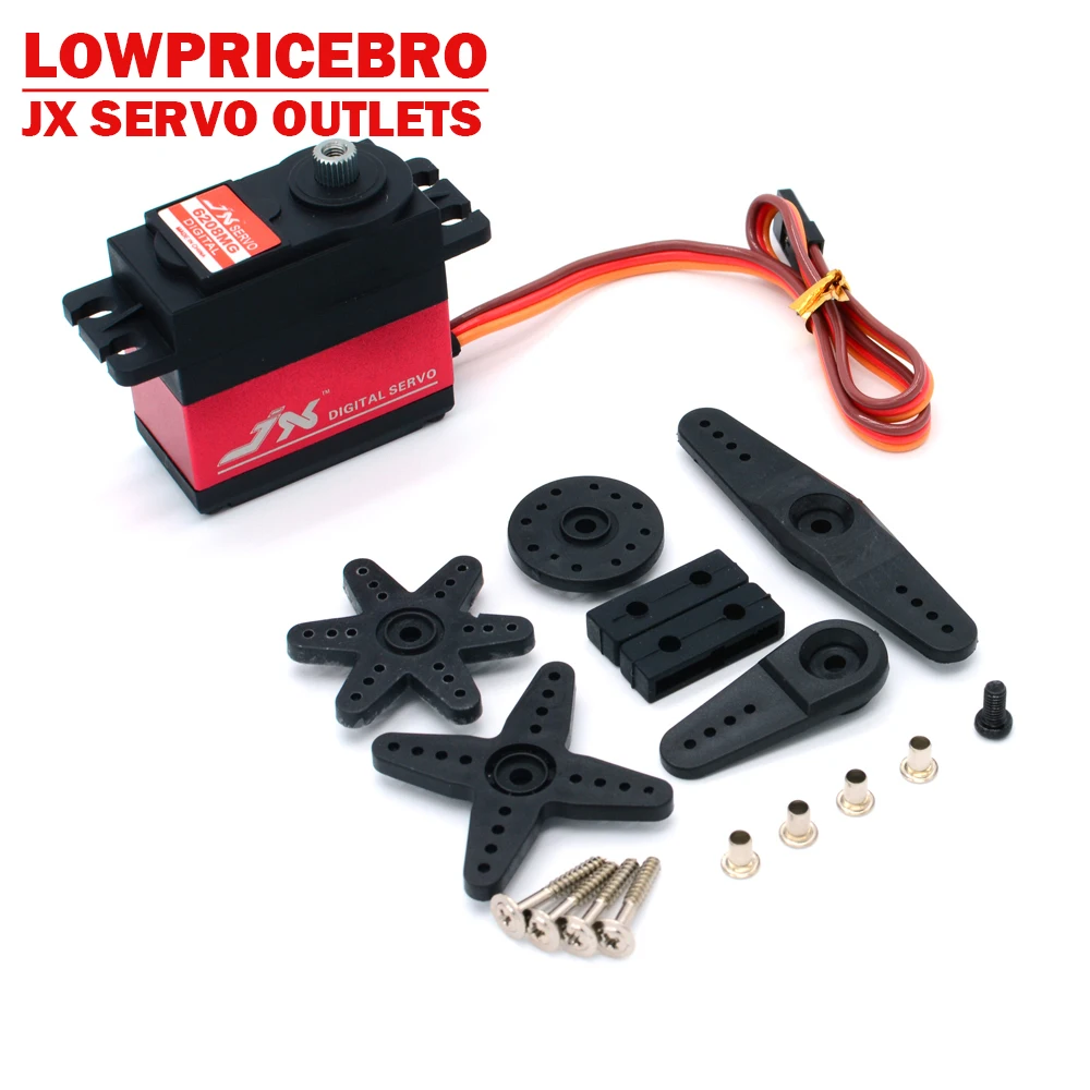 JX PDI-6208MG 8 кг 0,07 сек высокоскоростная металлическая Шестерня цифровой стандартный сервопривод для 1/10 RC Drift Car Buggy Crawler Plane