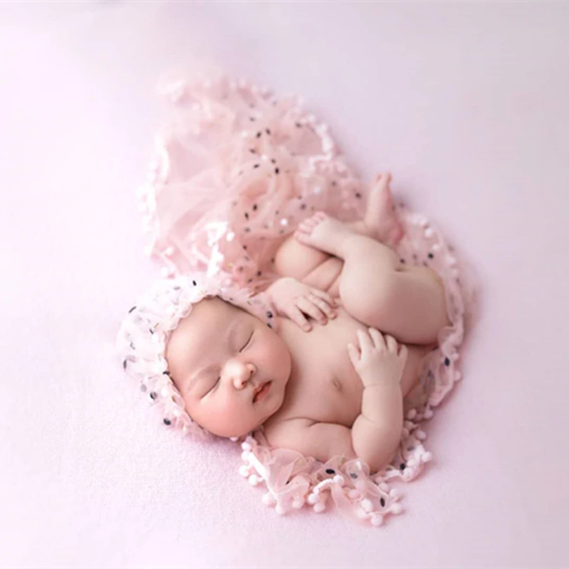 Handmade Stretch Wrap and Ruffer Hat Outfit Baby Boy Overall Newborn Bonnet Set Vintage Lace Photography Props | Детская одежда и