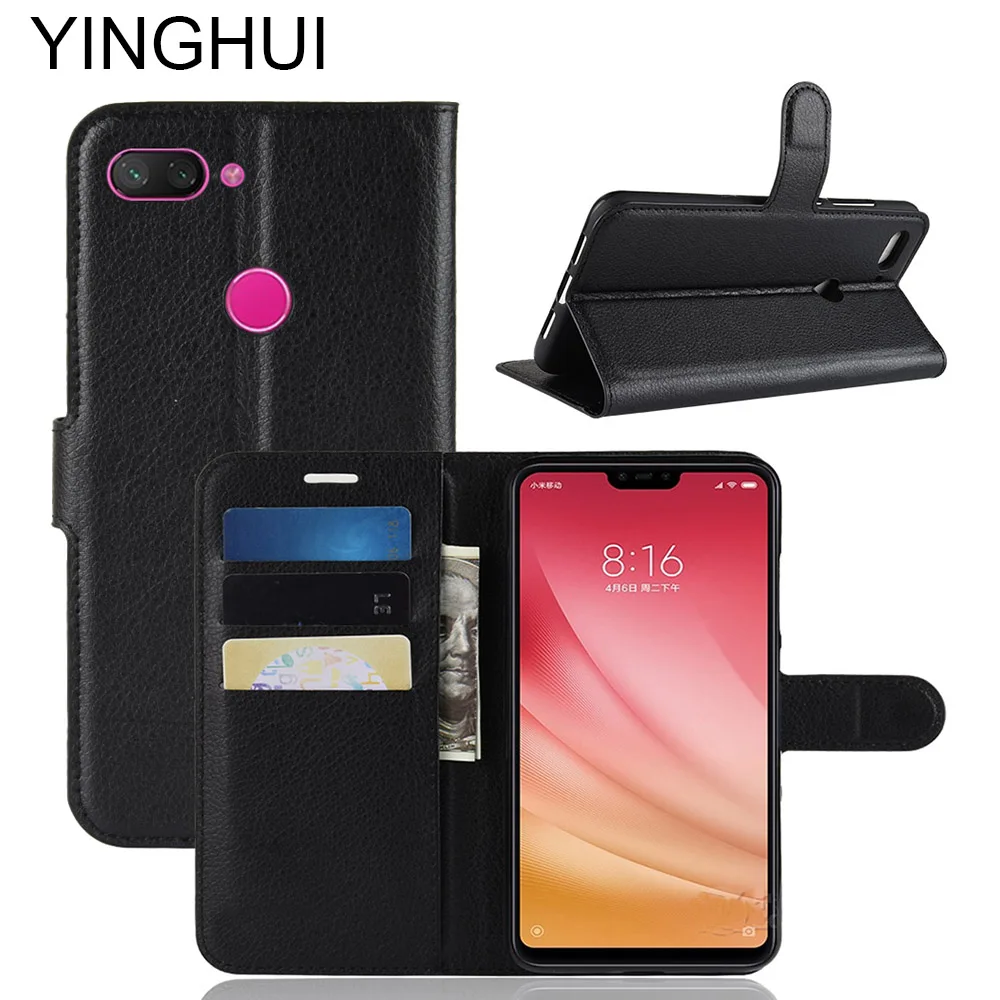 YINGHUI для Xiao mi 8 lite 8SE чехол Роскошный из искусственной кожи флип защитный Xiaomi SE