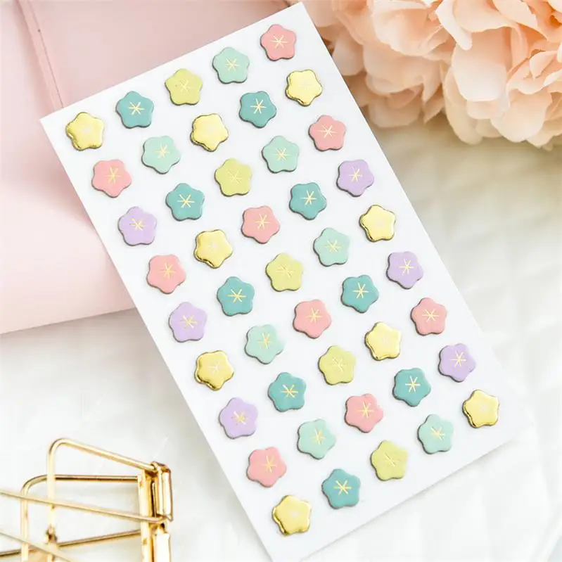 Самоклеящиеся наклейки KSCRAFT с красочными узорами для скрапбукинга проектов