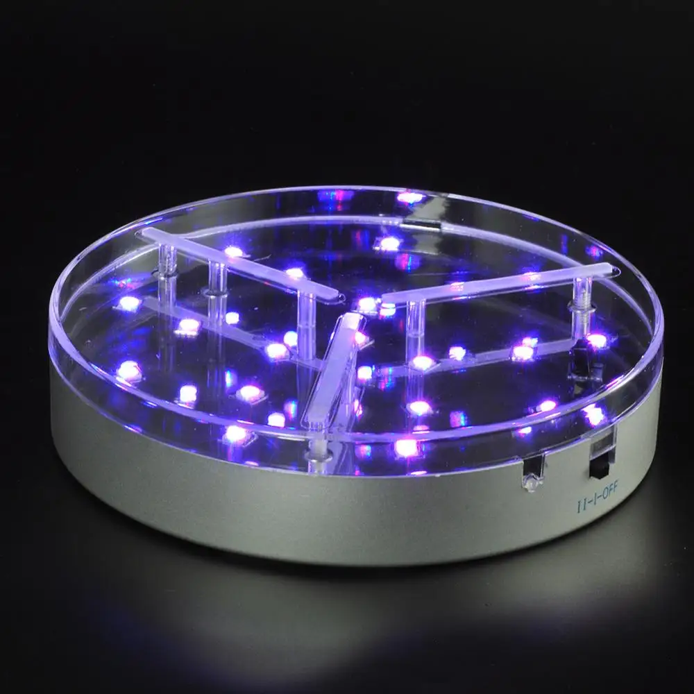 10 шт./лот) 6 дюймов Свадебная светодиодная подставка E-lluminator AA Батарея работает Украшение стола кальяна светодиодный свет база