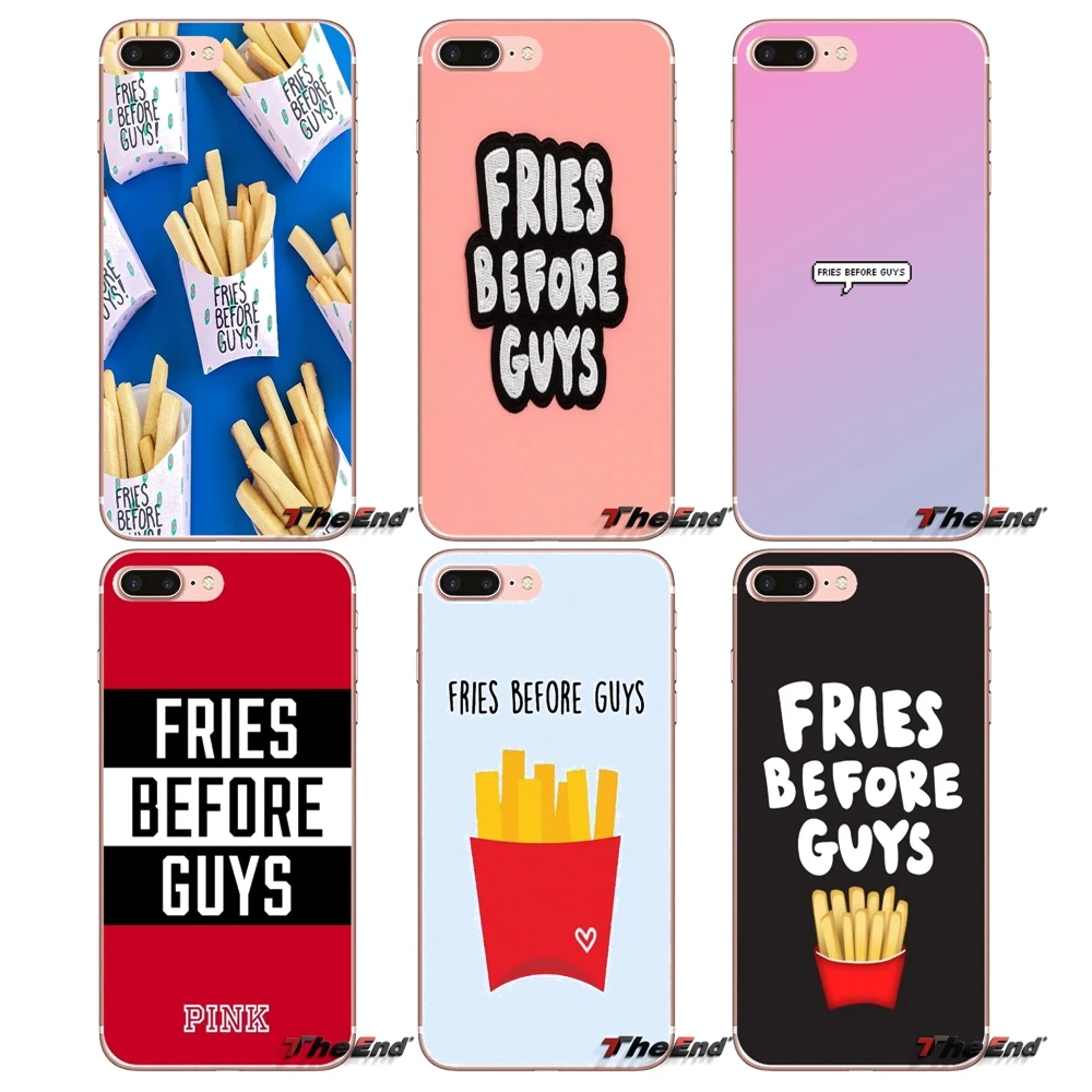 Надпись &quotFries Before Guys&quot силиконовый мягкий чехол из ТПУ для Xiaomi Redmi 4 3 3S Pro Mi3 Mi4 Mi4i
