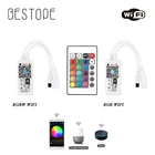 Светодиодный контроллер RGB RGBW, 12 В постоянного тока, 24-кнопочный пульт дистанционного управления Wi-Fi, Радиочастотный пульт дистанционного управления для светодиодных лент RGB 3528 5050