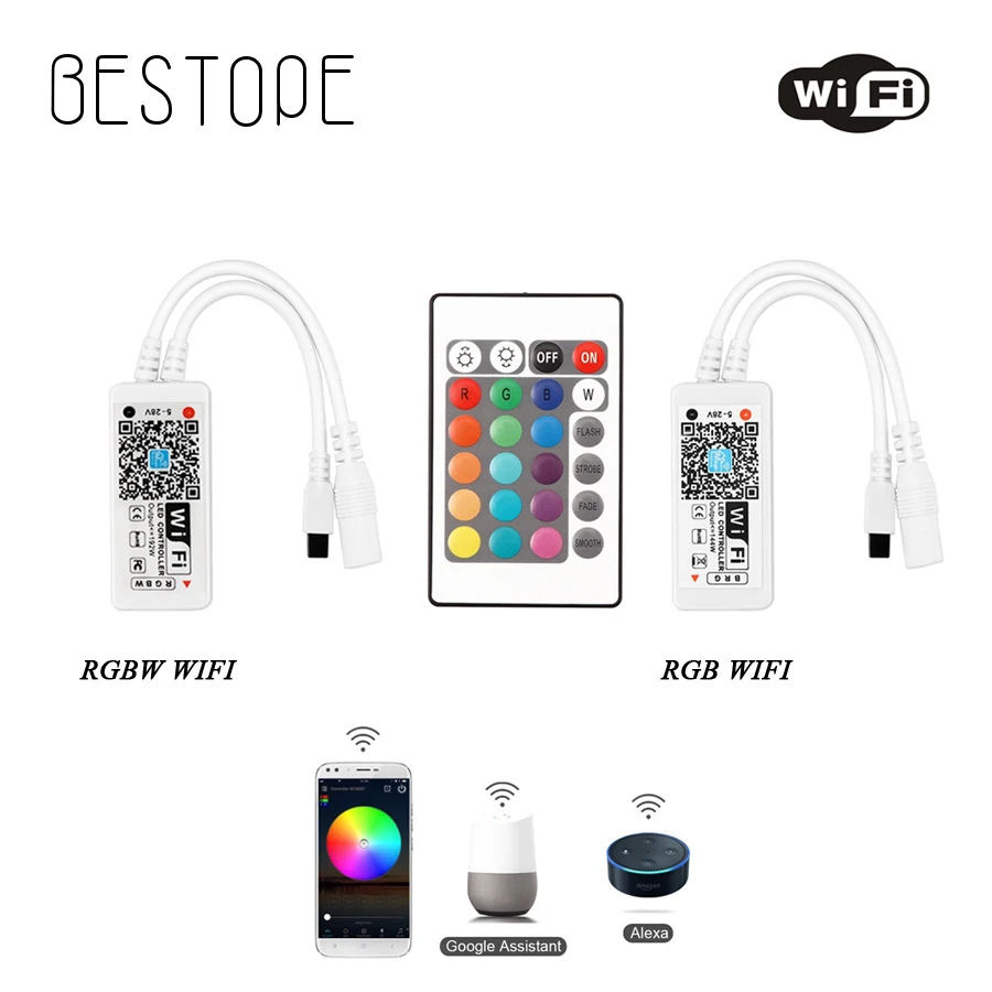 Светодиодный RGB/RGBW контроллер DC12V с 24 мя клавишами Wi Fi пульт дистанционного