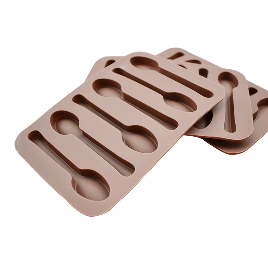 Silicone 6 Holes Spoon Shape Fondant Mould Cake Decorating Tools 1PC Chocolate Mold Baking Kitchen DIY Jelly Candy Soap | Дом и сад