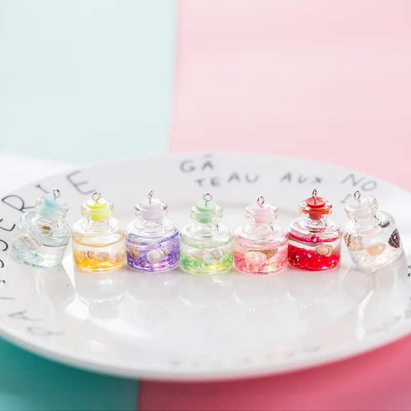 5 шт. мини-бутылочка блестящая оболочка миниатюрные фигурки с крючком DIY