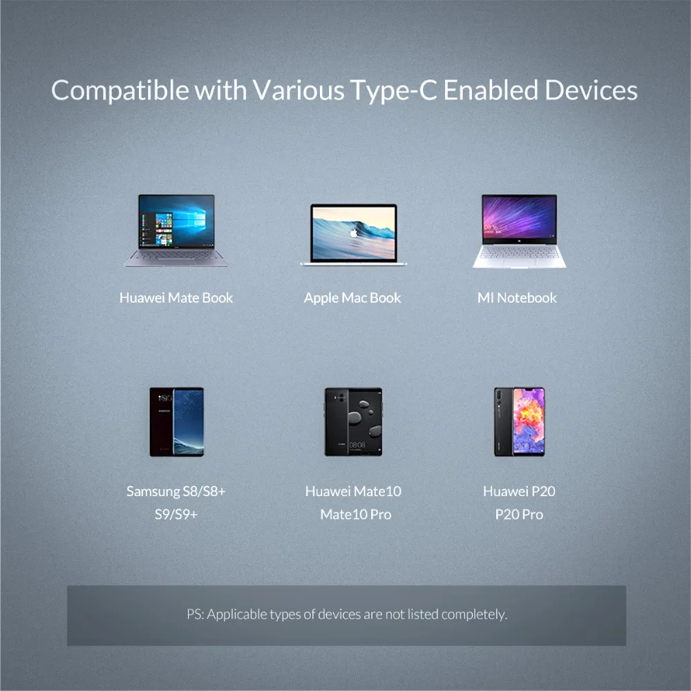ORICO USB концентратор C к HDMI TF/SD адаптер для MacBook Pro Samsung Galaxy S10 Huawei Mate 20 Type кардридер 3 0