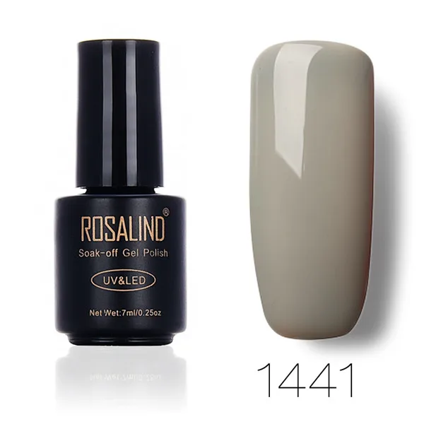 Rosalind, Гель-лак для ногтей, блеск, Одноцветный, УФ-гель, светодиодный, замачиваемый, лак, стойкий, лак для ногтей, гель для ногтей, Полупостоянный, Vernis - Цвет: 1441