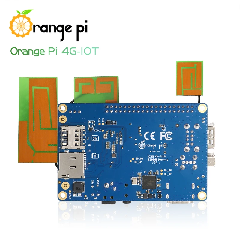 Оранжевый Pi 4G IOT + 5 дюймов TFT ЖК дисплей сенсорный Экран Питание работают на Android 6 0