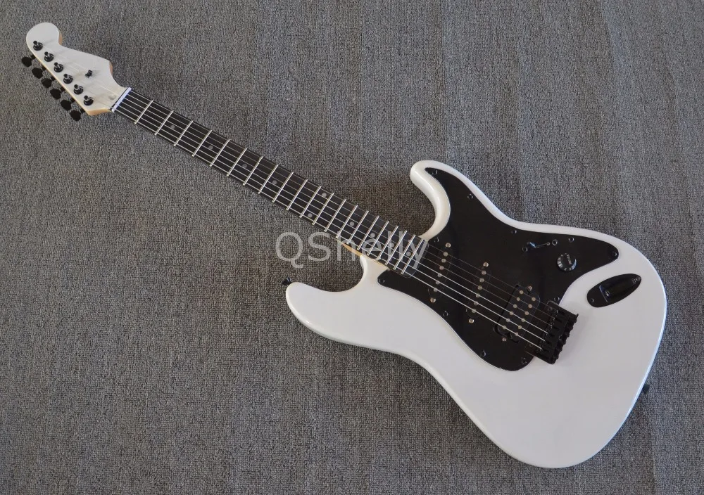 QShelly custom электрическая гитара высокое качество белый Charvel San Dimas alder body ebony|musical