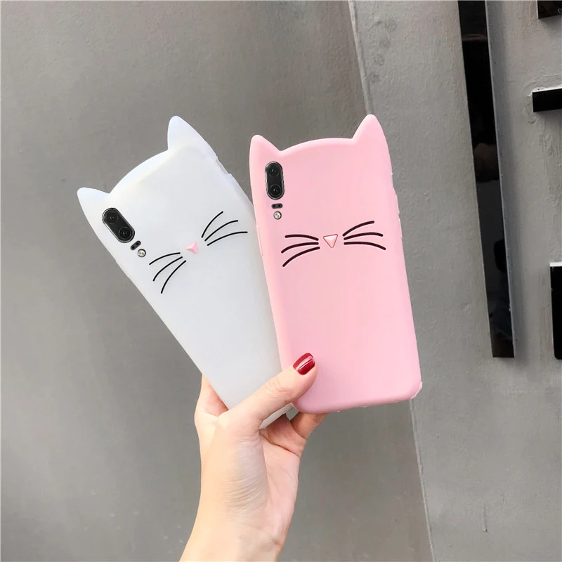 Чехол для huawei P20 P10 P9 P8 Lite Pro, мягкий силиконовый 3D чехол с рисунком кота для huawei mate 20 10 Lite Pro P Smart Plus Nova 3