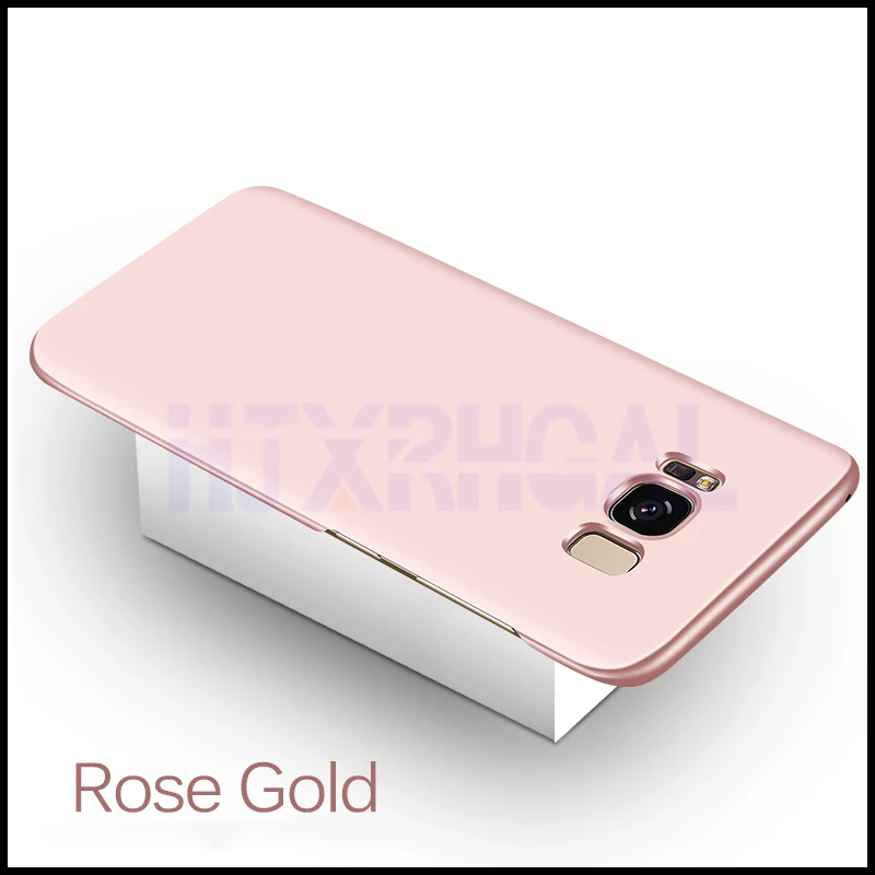 Ультра тонкий Жёсткие Чехлы для samsung Galaxy A3 A5 A7 J3 J5 J7 S7 edge s8 S9 Plus Note 8 9 A8 плюс Матовый PC чехол - Цвет: Rose