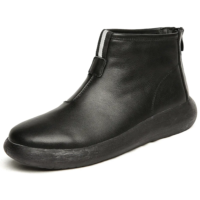 

2022 Newest Autumn and Winter Boots Women Shoes Soft Cow Leather Shoesflat Soft Bottom Non-slip Ankle Boots Casual Shoes Boots