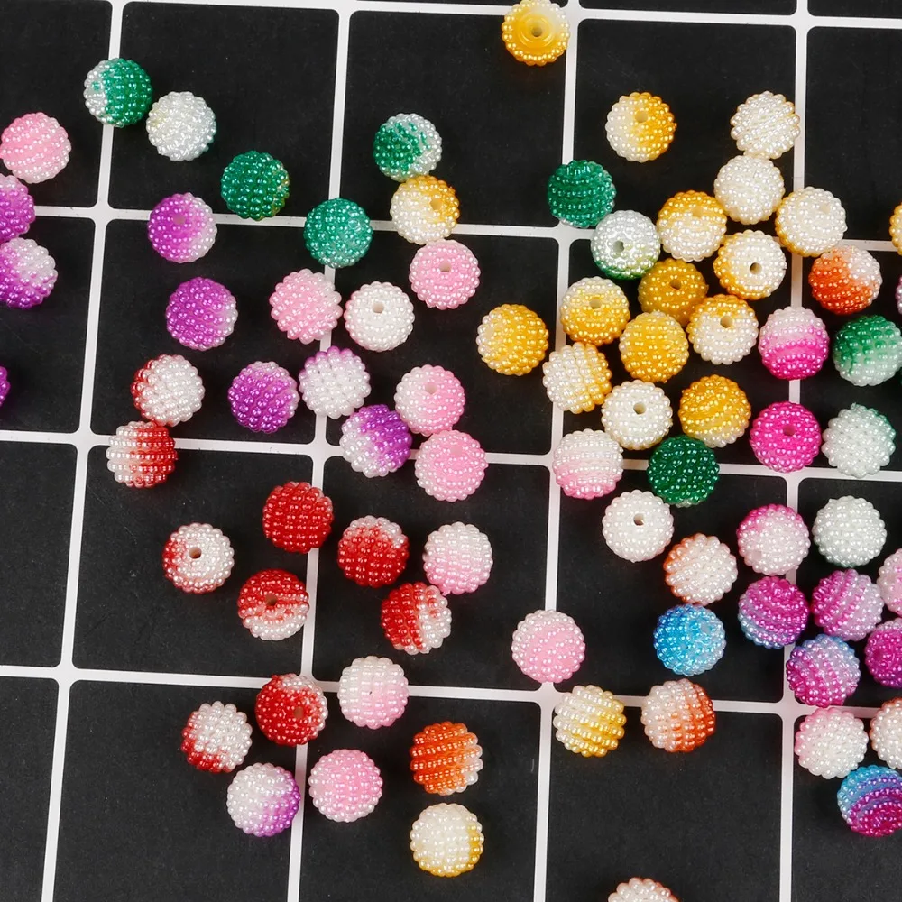 10 мм микс сверкающих цветов 50 шт. пластиковые бусины из абс пластика с имитацией