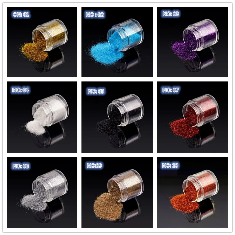 

10g/box DIY Holographic Glitter Powder Nail Art Acrylic UV Gel Shining Dust Polish Makeup Manicure tools