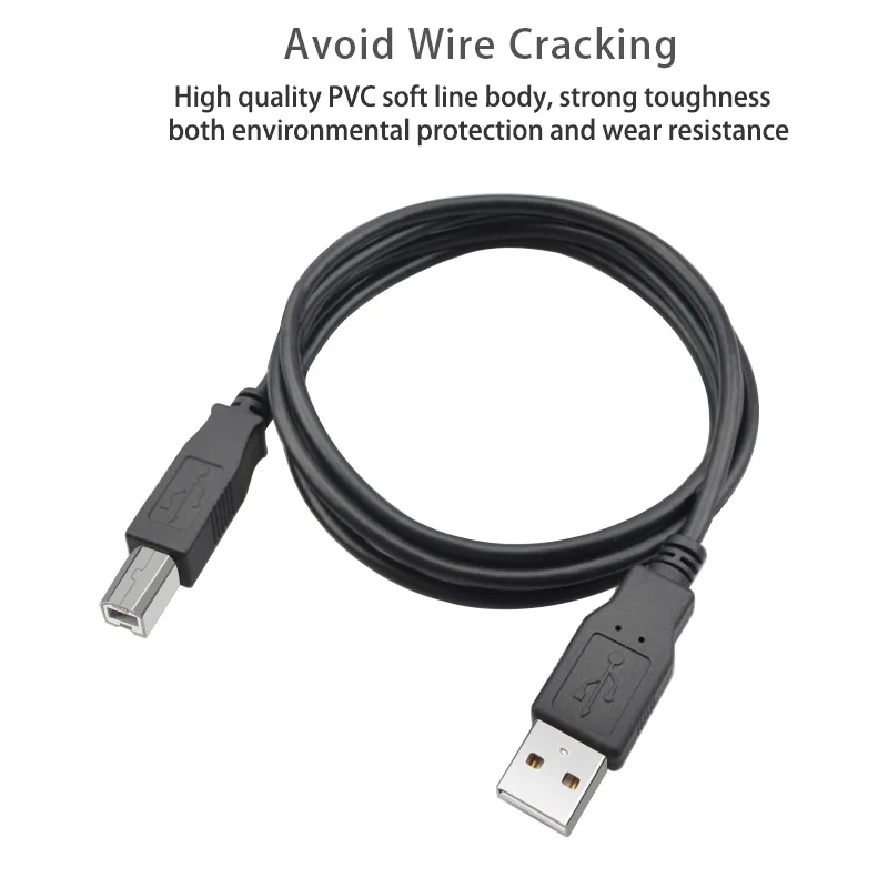 Кабель для принтера WMZ USB 2 0 Тип A папа в B Мужской кабель 1 5 м лазерного дублирующая