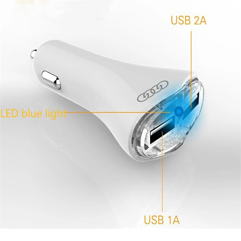 Лучший мини двойной Переходник USB для зарядки в машине Быстрая зарядка 12В 24В Android