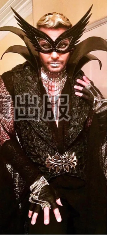 Black Сексуальное пламя барон костюм сильный мужской черный красный Кастер бар ГОГО мускул человек сценическое шоу одежда - Цвет: Black