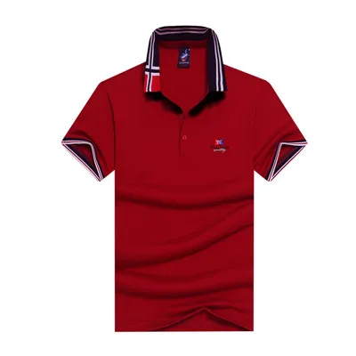 8657-Red Известный бренд Tace& Shark Polo рубашка мужская Королевская Классическая Повседневная и деловая поло мужская хлопковая вышивка Camisa Polo мужская - Цвет: 8657-Red