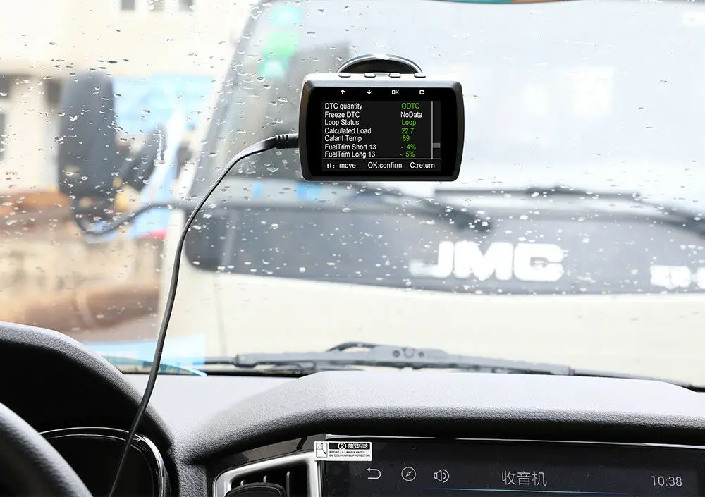 HUD Дисплей A501C OBD2 бортовой компьютер для автомобиля расход топлива измеритель температуры Спидометр OBD 2 HUD Дисплей