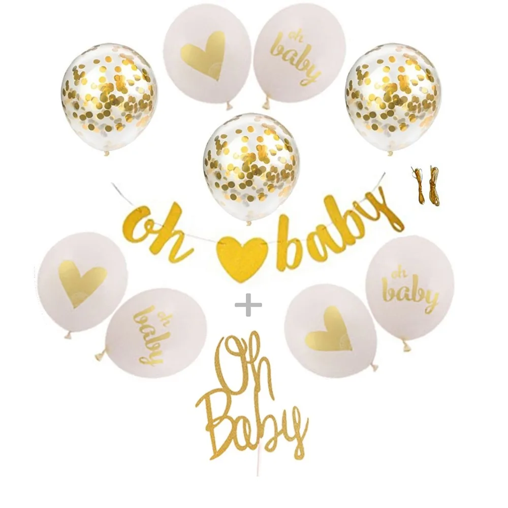 Украшения для вечеринки в честь будущей матери баннер и воздушные шары по всему