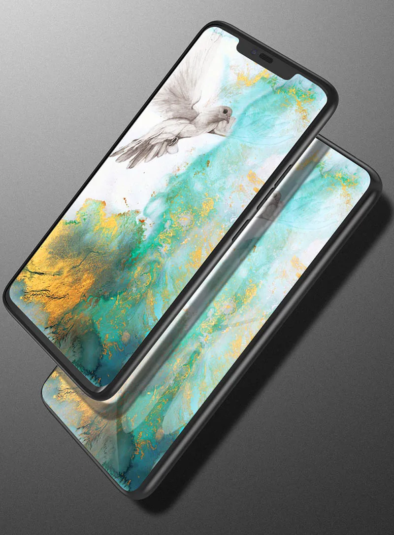 Роскошный Мраморный чехол из закаленного стекла для Nokia X6 7 Plus 3,1 7,1 Plus X7 4,2 1X71 защитный чехол для задней панели телефона с силиконовой рамкой