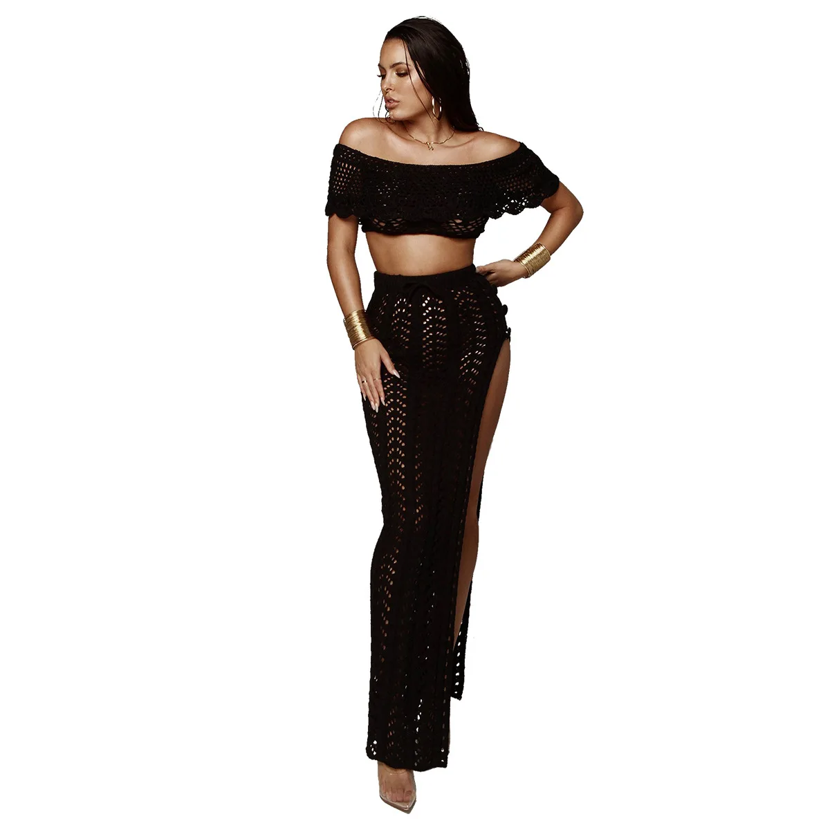Женская Пляжная накидка, вязаная юбка, большие размеры, Комбинезоны для женщин, пляжная одежда, купальный костюм, бикини с туникой, купальник, кафтан, накидка