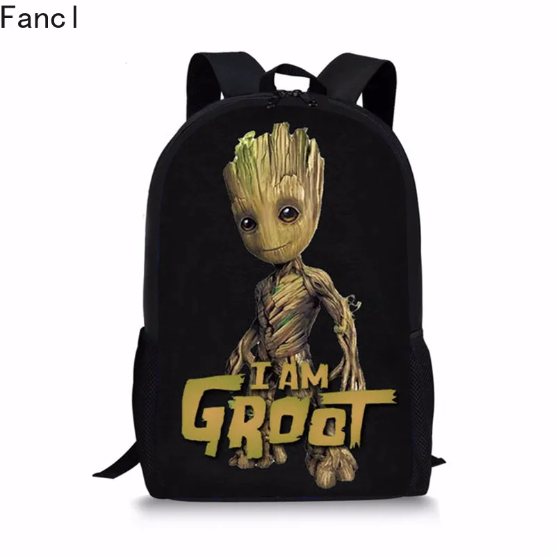 Школьная сумка с рисунком I am Groot для мальчиков-подростков Детская крутая