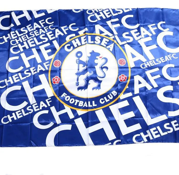 Free Shipping New 100% Polyester 3 X 4.2 Feet Chelsea Football Club Flag Flying Big 90*140cm Outdoor Custom Flags and Bannners|flag wax|flag