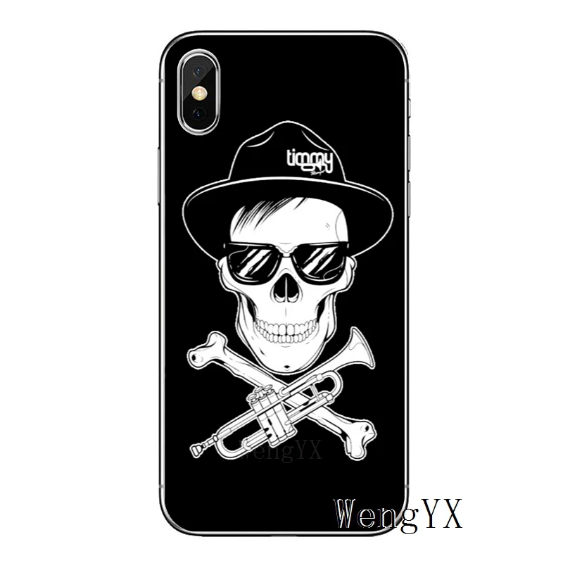 Забавный Тимми труба череп для iPhone X XR XS Max 8 7 6s 6 plus SE 5S 5c 5 4S 4 iPod Touch чехол мягкий чехол для телефона s - Цвет: Trumpet-skull-A-06