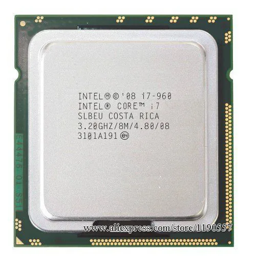 Процессор Intel Core i7 960 3 2 ГГц четырехъядерный процессор LGA 1366 130 Вт 8 Мб кэш-памяти для