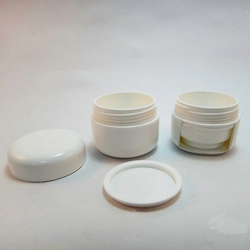 1 шт. белый пластиковый косметический контейнер для крема с двойными стенками 8 5