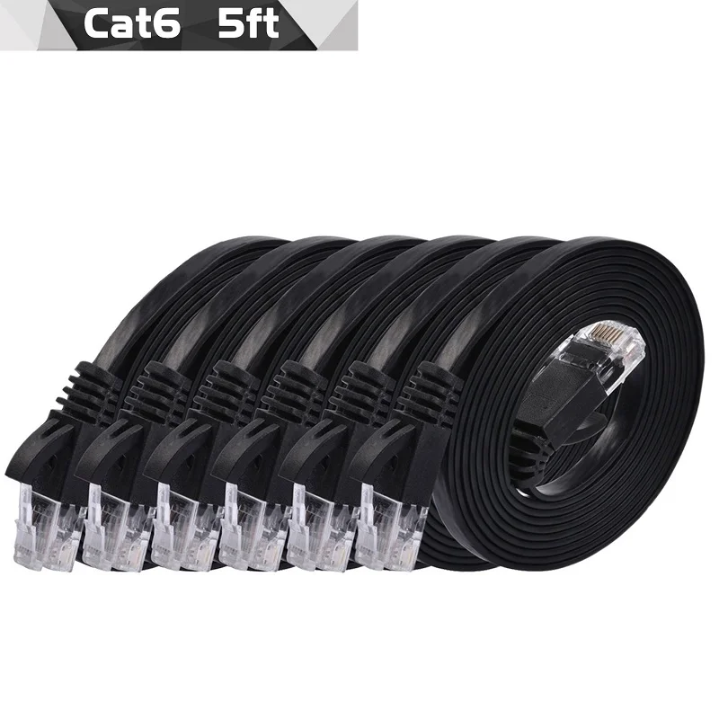 10pack  1m 3ft  cable CAT6 Flat UTP Ethernet Network Cable RJ45 Patch LAN cable