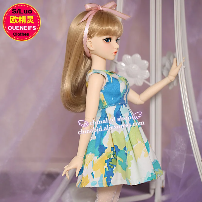 Одежда BJD 1/4 кукла Цветочное платье модное шоу тонкое для миниатюрного тела