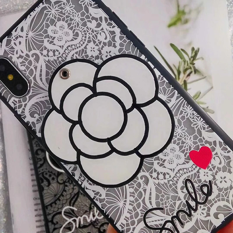 Роскошные Розы зеркало с рисунком чехол для iPhone 8 7 плюс 6 6s случай Кружева Мягкий