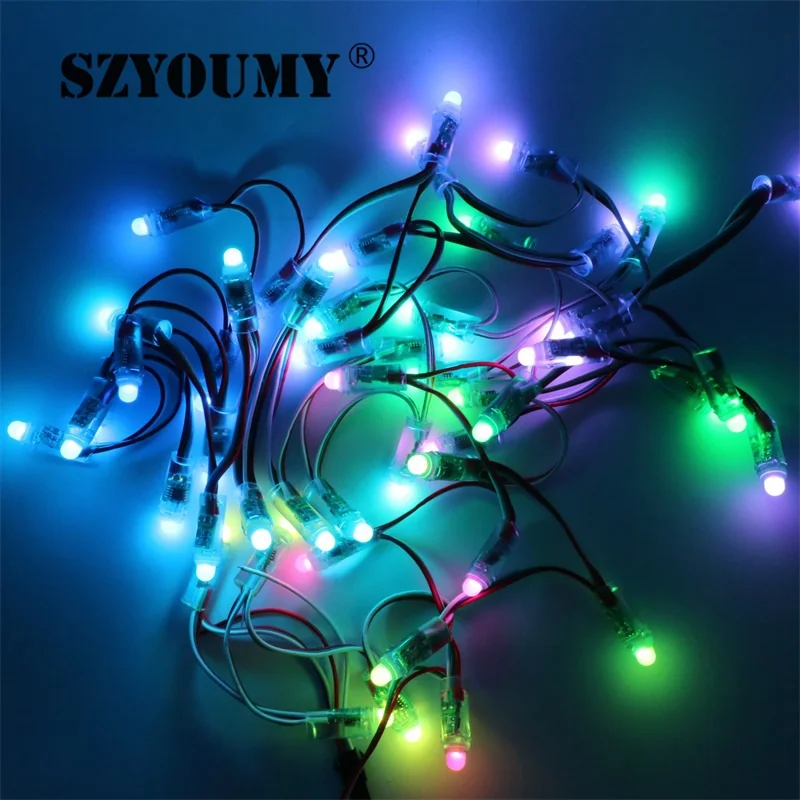 SZYOUMY DC 5 в 12 В WS2811 RGB IC светодиодный пиксельный Модуль мм Цифровой полноцветный