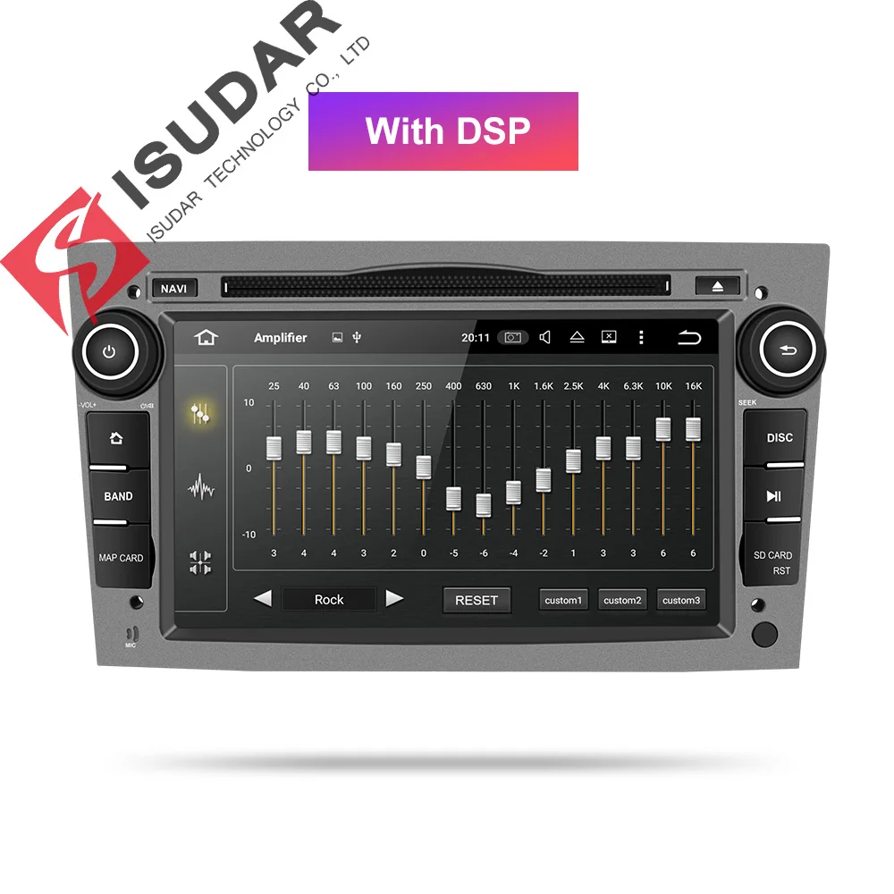 Grey With DSP Isudar автомобильный мультимедийный плеер gps Android 9 2 Din DVD Automotivo для OPEL/ASTRA/Zafira/Combo/Corsa/Antara/Vivaro радио FM DSP DVR - Цвет: Grey With DSP