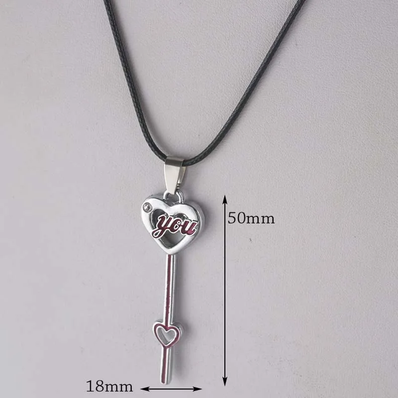 2 шт Металл ретро сердце история любви подвеска в форме ключа кожаное ожерелье