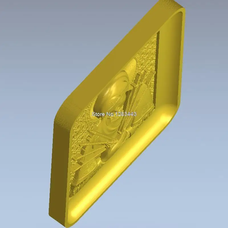 Высокое качество 3d модель рельеф для ЧПУ или 3D принтеров в файле STL Semistrelnaya_1|3d model