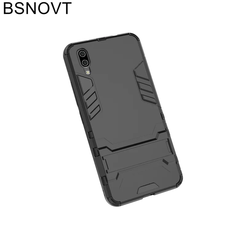 Чехол для Vivo X21 ud силиконовый + пластиковый держатель телефона с подставкой